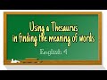 Understanding Synonyms and Antonyms