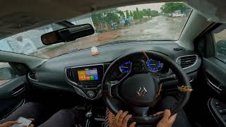 POV RAINY VILLAGE DRIVE🌧️ 🚗 | SUZUKI BALENO POV | ASMR VIBES IN MONSOON 🌿 | DRIVE WID ASH