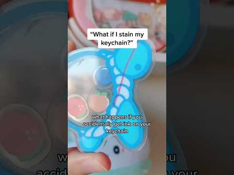 Accidentally (or purposely) staining your keychain ?? #kawaii