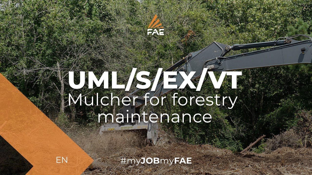 Video - FAE UML/S/EX/VT - UML/S/EX/SONIC - Forestry mulcher on Volvo EC220D excavator