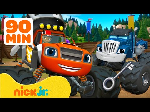 Blaze Salva Crusher & Mais Missões de Resgate Heroicas! 🚗 c/ AJ | Nick Jr. em Português