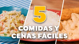Menú semanal: 5 recetas fáciles para comidas y cenas deliciosas