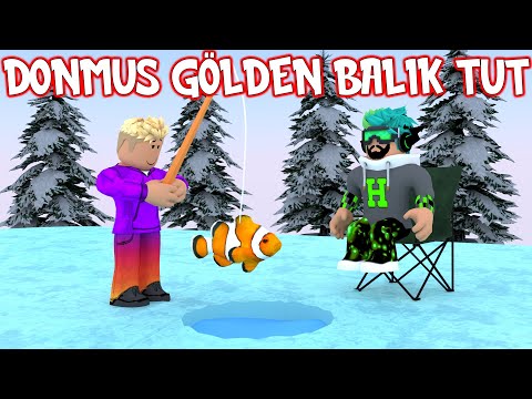 DONMUŞ GÖLDEN BALIK TUTTUK W/HAN KANAL | Roblox ice Fishing Simulator