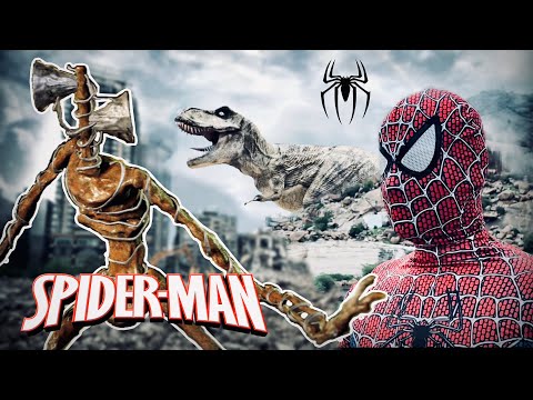 Siren head-Dinosor vs Spider man in real life fight / A short film