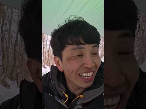 유튜브만 보고 겁없이 눈속에서 자면 생기는일 #shorts #캠핑 #백패킹
