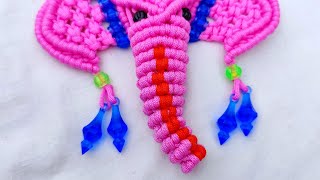Macrame Ganesha / Ganpati Ji Small Size Keychain Tutorial 