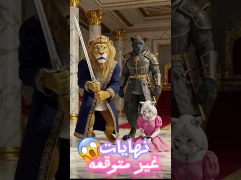 الملك الأسد بينقذ القطة من الإعدام! 🦁😱 | مفاجأة الولادة والهرب الكبير! #ai #cat #shorts