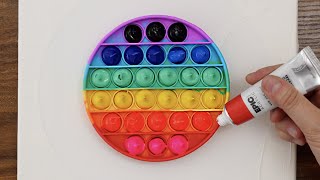 How To Simple Painting Using Pop It🔴｜Easy Acrylic Painting Tutorial For Beginners 2hours