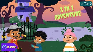 Kutu & Ki's  BIG India Mystery! 📸👻🦁 Missing Camera, Bhoot Bunglow & Brave Ki! | Kids Cartoon
