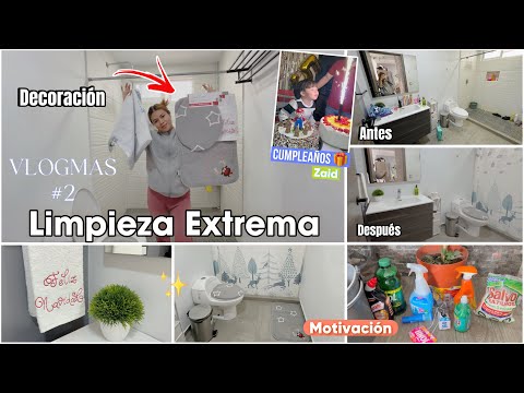 LIMPIEZA EXTREMA✨Decoración de baño🎄VLOGMAS#2 ❄️ Ammy Alvarado