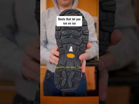 Sprinting across the ice in my new kicks!