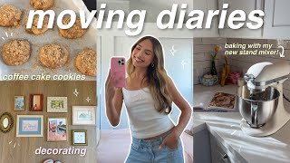 MOVING DIARIES ♥️ getting settled in, decorating, building furniture, baking, etc!