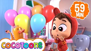 Parabéns a você 🎂 e mais música infantil de Lea e Pop em português | Cocotoons Brasil