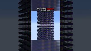 The BIGGEST Iron Farm 😨 #minecraft #shorts