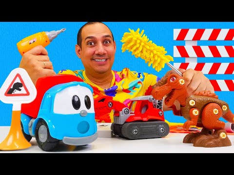 ¡Taller para Coches - Dinosaurios con Leo el Camión!