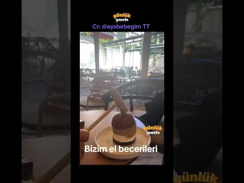 Kafelerde ilginç tatlı sunumları 😭