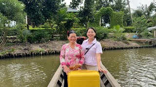 Phan Diễm Hái rau nấu bữa sáng cho Phạm Dũng ở quê, Mừng vì Củ Hủ Dừa đã xuất khẩu qua Mỹ thành công