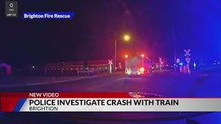 Man severely injured after train hits his vehicle