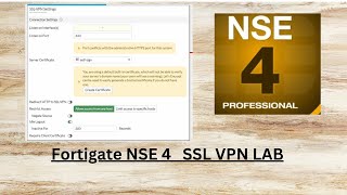 NSE 4 fortinet SSL VPN Lab