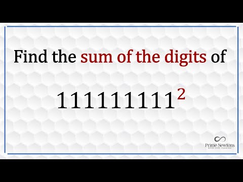 Sum of the digits of 111111111^2