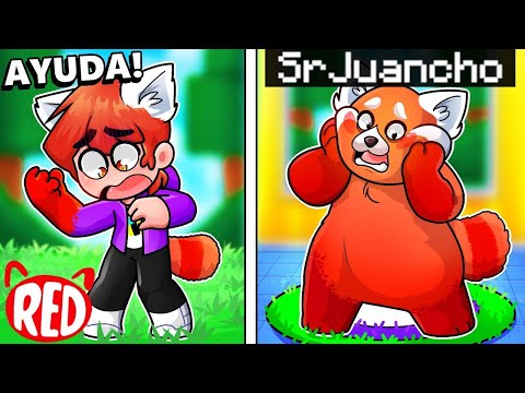 ¡ME CONVIERTO EN UN PANDA ROJO! 😱 TURNING RED EN MINECRAFT 🔴 SRJUANCHO MINECRAFT ROLEPLAY