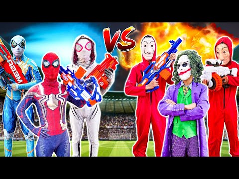 What If 5 SPIDER-MAN & JOKER in 1 HOUSE ?? SPIDERMAN TEAM Rescue Spider Girl From Bad Guy + MORE