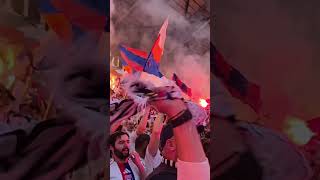 Chant des Canuts + craquage de Fumis. OL-RCLens Mai 2026