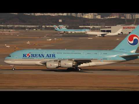 8K Seoul Incheon airport Plane spotting Lufthansa 747 Korean A380 United 787 Sony A1