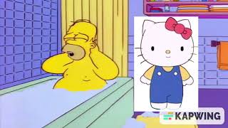 Hello Kitty Hits Homer With A Chair