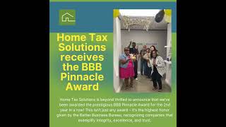 Home Tax Solutions receives the BBB Pinnacle Award