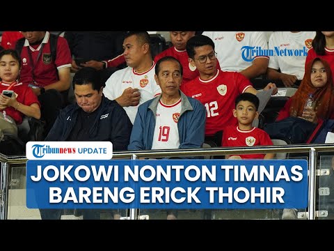 Jokowi Ikut Nonton Timnas Indonesia vs Filipina di Manahan Ditemani Jan Ethes dan Erick Thohir