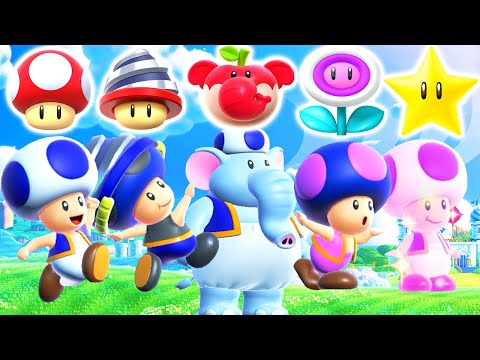Super Mario Bros. Wonder - All Blue Toad Power-Ups
