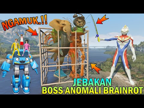 BUAT JEBAKAN BOSS ANOMALI BRAINROT, BOCIL & YUTA MIO PANIK - GTA 5 BOCIL SULTAN