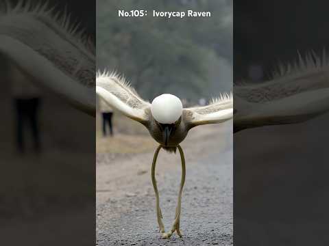 Fantasy Creature Design No.105：Ivorycap Raven#Creative #flower #bird