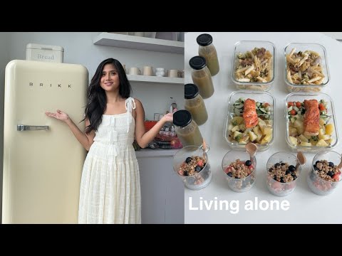 Living alone • meal prep, grocery run, ref restock, & shopee haul  🥦