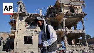 YouTube video thumbnail: Afghanistan Villagers dig Through Rubble After Pakistan Airstrikes Kill 36