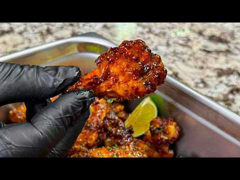 Crispy and Sticky Honey Chipotle Chicken Wings
