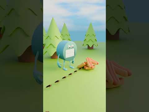 Always Be Nice! The Kindness Behavior Of Cube Cocobut! (with Donuts and hotdogs)