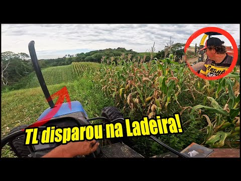 TRATOR DISPAROU NA LADEIRA POR UM ERRO MEU! INICIAMOS O SEGUNDO DIA NA SILAGEM DE MILHO!