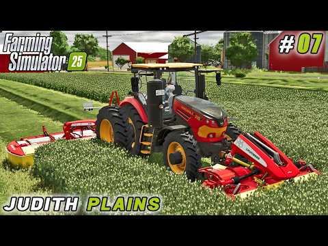 Mowed Clover, Made Hay Bales, and Still Found Time to Harvest | FS 25 | Judith Plains Montana | #07