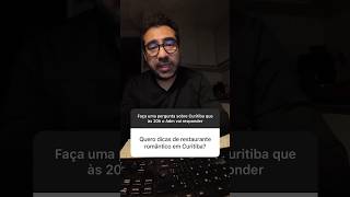 Restaurantes românticos de Curitiba.