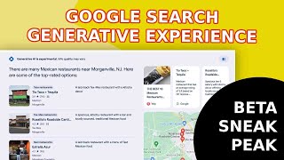 Take A Peak At Google SGE (Search Generative Experience) 🔎