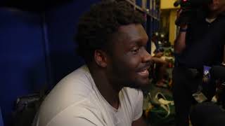 Packers offensive lineman Anthony Belton after rough first half: 'You can't give up'