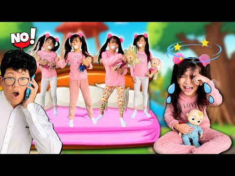 CINCO BEBEZINHOS/ FIVE LITTLE MONKEYS ON THE BED-CINCO BEBEZINHOS PULANDO NA CAMA-동요와 어린이 노래