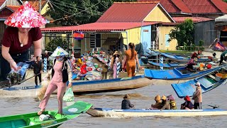 Bất ngờ CÁCH CON SÔNG người Campuchia đem cá qua bán nhiều không tưởng MÙA LŨ 2025