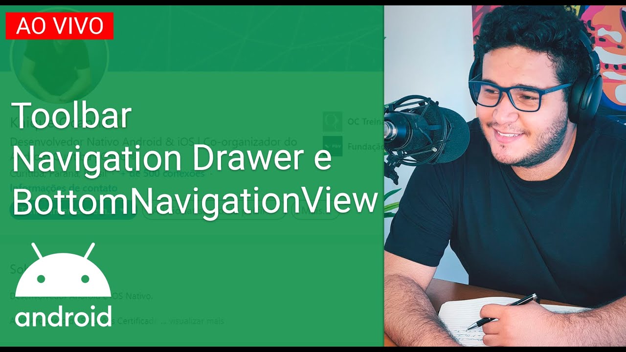 LIVE #019 - Toolbar, Navigation Drawer e BottomNavigationView com Navigation Component LIVE #019 - Toolbar, Navigation Drawer e BottomNavigationView com Navigation Component