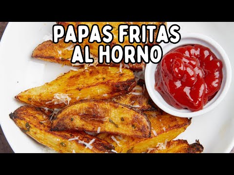 🥔 PAPAS FRITAS AL HORNO | Cómo Hacer Gajos de Papa Asados