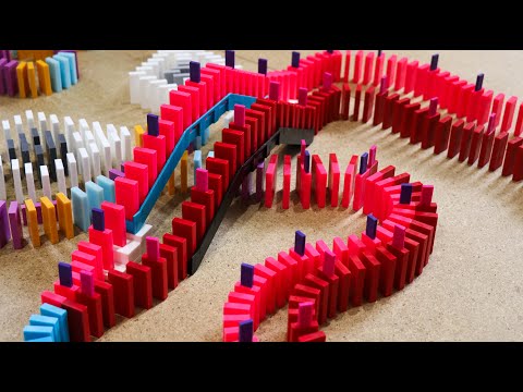 30 minutes of dominoes falling with no music is satisfying | DaksDominoes