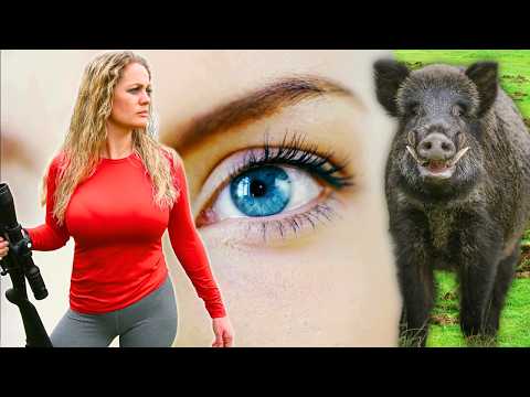 Queen of Hog Hunting Faces Off Eye to Eye with a Wild Boar!