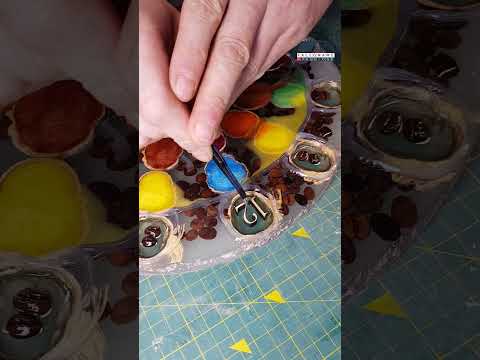 Amazing Walnut Shell and coffee beans #epoxyart #art #clock #epoxy